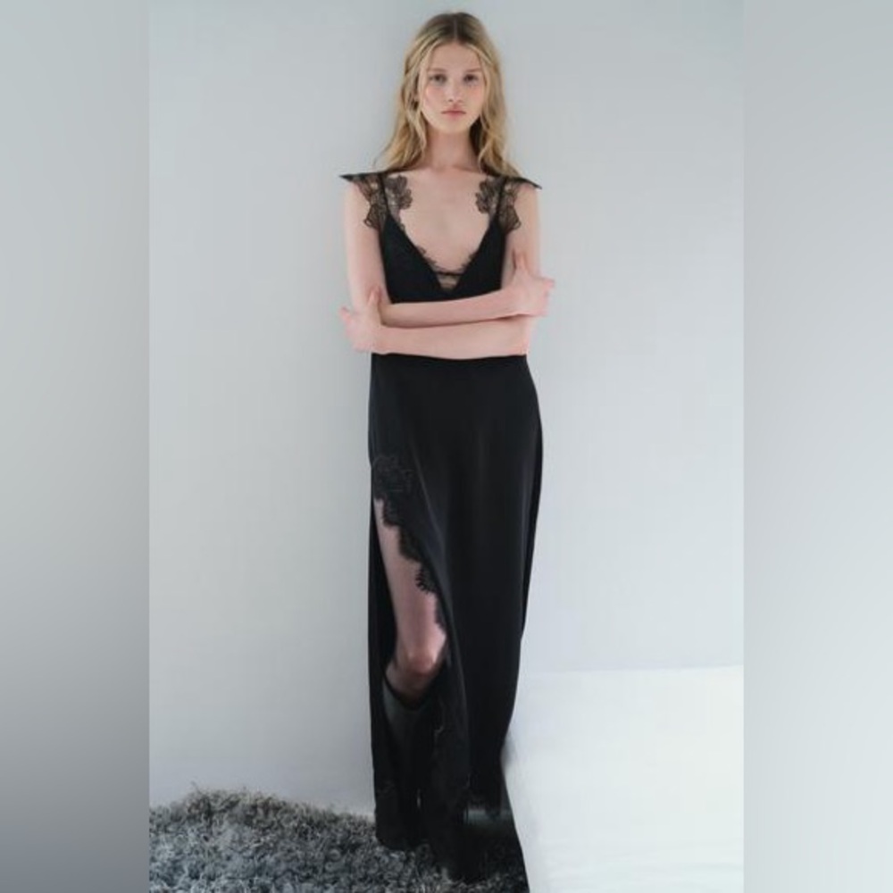 ZARA LACE LINGERIE STYLE DRESS ZW COLLECTION - Picture 2 of 13
